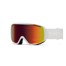 SMITH Unisex-Adult Rally Snow Sport Goggle Wei er Rahmen | Rote Sol-X Spiegellinse