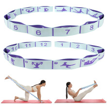 Elastic Yoga Stretching Strap with Loops CEILIWEN Stretch Straps For Physical Therapy Pilates Stretch Band Elastic Exercise Bands Leg Stretching Stra