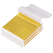 GWYBKQ 300 Sheets imiteret guldbladfolieplader til kunstflager, der malede forgyldning af udformningsdekoration (5,5 """" x 5,5 """")