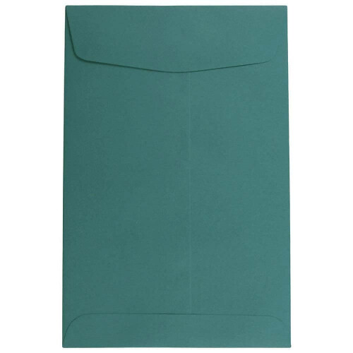 JAM PAPER 6 x 9 Open End Catalog Premium Envelopes - Teal Green - 25/Pack