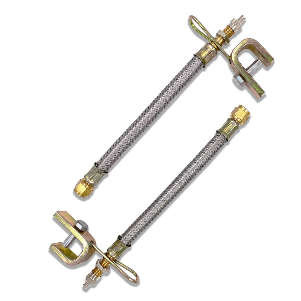 CKAuto 2 pcs 7""""/180mm Metal Valve Stem Extenders  Universal Valve Stem Extensions Made of EPDM Rubber  Fit for Heavy Vehicles  Silver-image-OPC-PGSVY5C-NEW