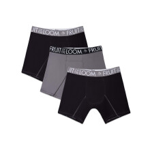 Fruit of the Loom - Calzoncillos tipo bσxer para hombre, color negro y gris, talla grande