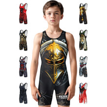 Débardeur de lutte pour jeunes garçons, sublimé par Exxact Sports, débardeur de dynamophilie haut de gamme, débardeur de lutte pour enfants, pour