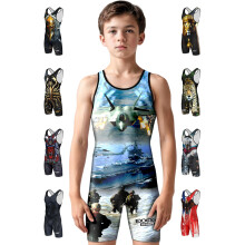 Débardeur de lutte pour jeunes garçons, sublimé par Exxact Sports, débardeur de dynamophilie haut de gamme, débardeur de lutte pour enfants, pour