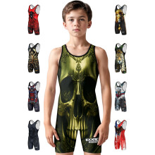 Débardeur de lutte pour jeunes garçons, sublimé par Exxact Sports, débardeur de dynamophilie haut de gamme, débardeur de lutte pour enfants, pour