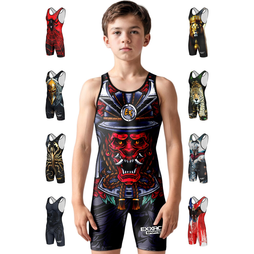 Débardeur de lutte pour jeunes garçons, sublimé par Exxact Sports, débardeur de dynamophilie haut de gamme, débardeur de lutte pour enfants, pour