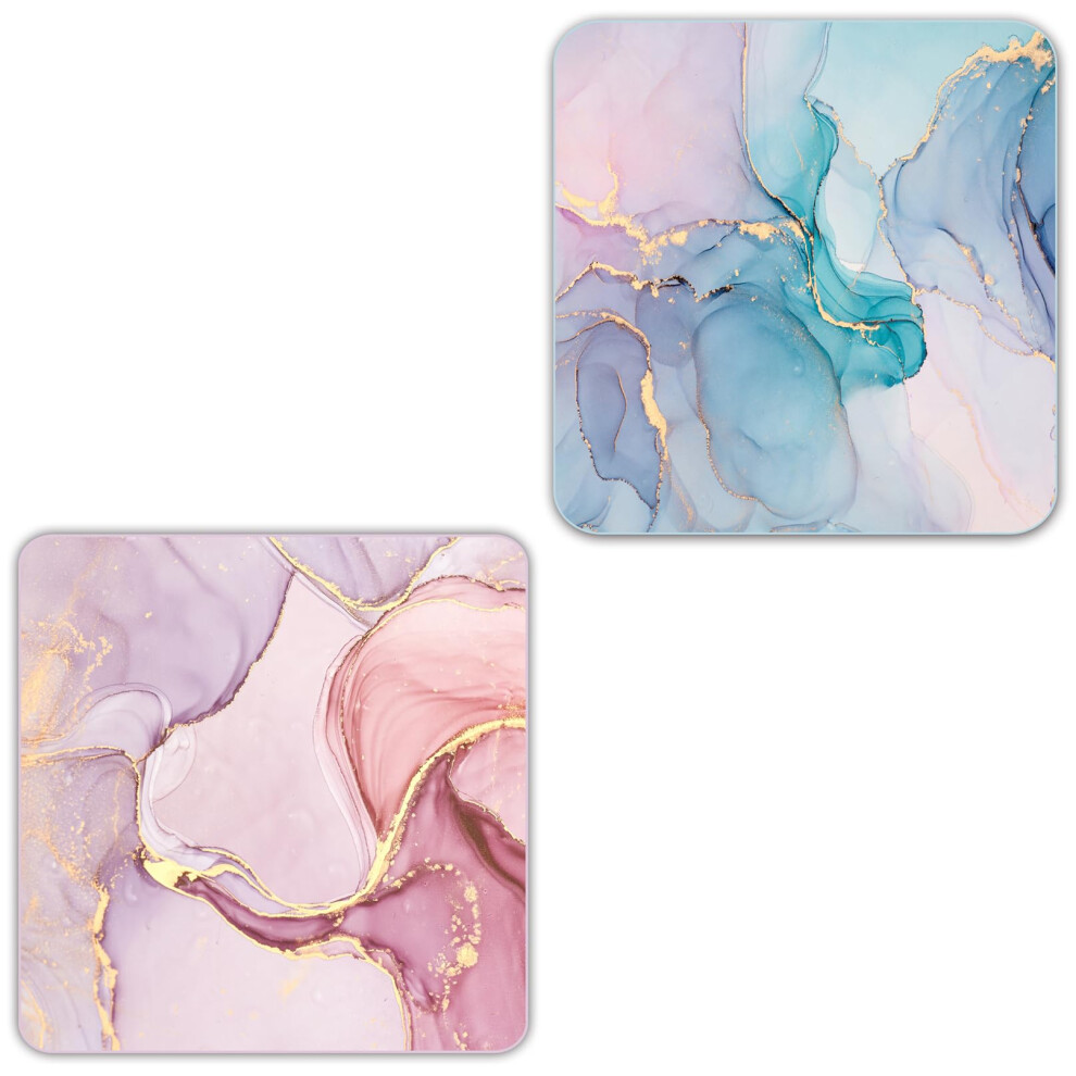 Square Mouse Pad Premium Mouse Pad Square Waterproof Mouse Pad Non-Slip Rubber Base Mouse Pad 9X9inches (2 Piece Marble) 683370724693