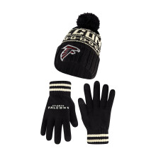 Ultra Game Standard Super Soft Kabel Vinter Beanie Strik Hat med Ekstra Varme Touch Screen Handsker Sort