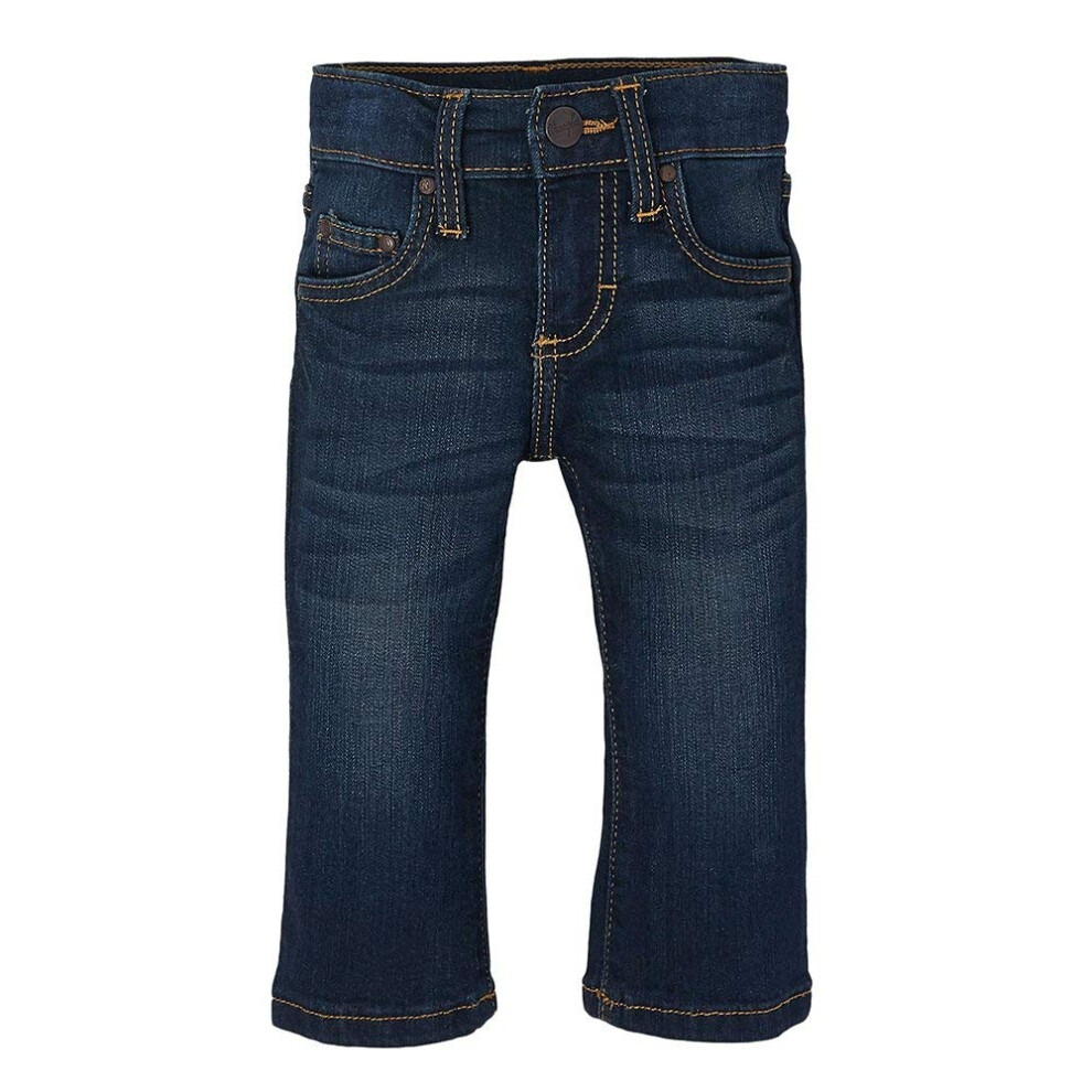 Wrangler Baby Boys' Five Pocket Boot Cut Jean  Dark Blue  2T