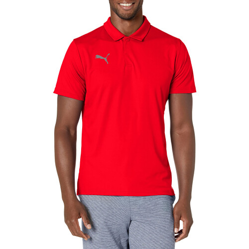 PUMA HerrlagLIGA Sideline Polo Rd/Vit X-Large