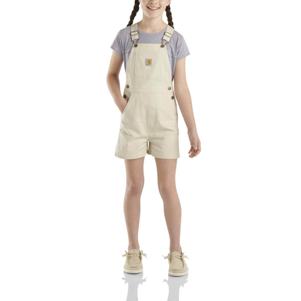 Carhartt Girls Loose Fit Jean Overall Shorts Denim Shortalls  Malt  5