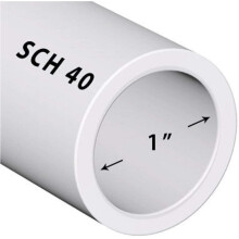 Gyrti kzvetlen PVC cso Sch40 1 hvelykes (1,0) fehr egyedi hossz - 2 lb