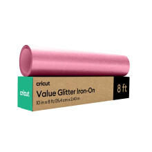 Cricut Value Glitterjrn p rosa (10in x 8ft roll) - HTV vrmeverfring vinyl
