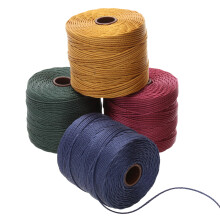 De Beadsmith S-Lon Bead Cord - .5 mm gedraaid nylon koord voor het rijgen van 4-Pack Dark Mix TEX210 77 yards per spoel