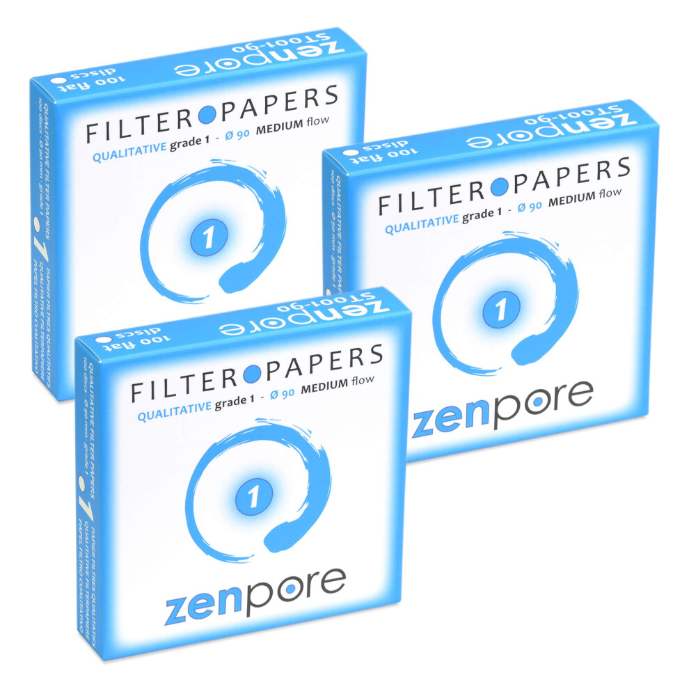 Kwalitatief Filterpapier 9 Cm Labfilterpapier Voor Chemie Standaard Kwalitatief Klasse 1 - Gemiddelde Stroming 90 Mm (300 Schijven)-image