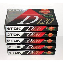 TDK D120 High Output Precision stiv konstruktionsmekanisme IEC I / type I Normal bias lydkassettebånd - 5 pakke