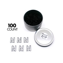 Butler in the Home Kies je favoriete A-Z alfabetletter of 0-9 cijfer - 100 stuks zwart gekleurde paperclips voor initialen of geboortedatum - Wordt g