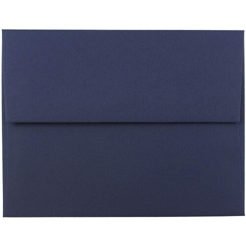 JAM PAPER A2 Premium Invitation Envelopes - 4 3/8 x 5 3/4 - Navy Blue - 50/Pack