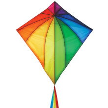 In the Breeze 3506 - Rainbow Stained Glass 46-inch Diamond - Colorful Easy-Flying Kite with Included Kite Line and Bag