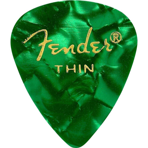 Fender Fender Premium Celluloid Πένες Κιθάρας 351 Shape Green Moto Thin, Συσκευασία 144 Πέννες