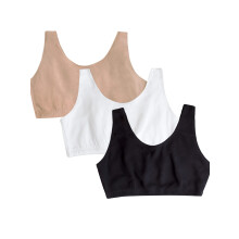 Fruit of the Loom Womens Built Up Tank Style sportbeha wit/zand/zwart 40 US