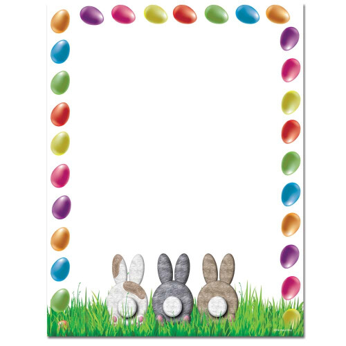 Bunny Butts Easter Letterhead Laser & Inkjet Printer Paper  25 pack