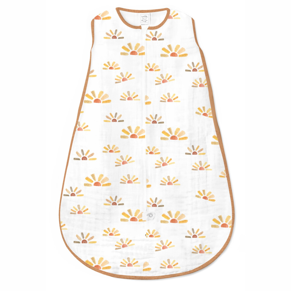 SwaddleDesigns Gigoteuse pour bébé 6-12 mois Couverture portable en mousseline de coton avec fermeture éclair à double sens Gigoteuse non lestée