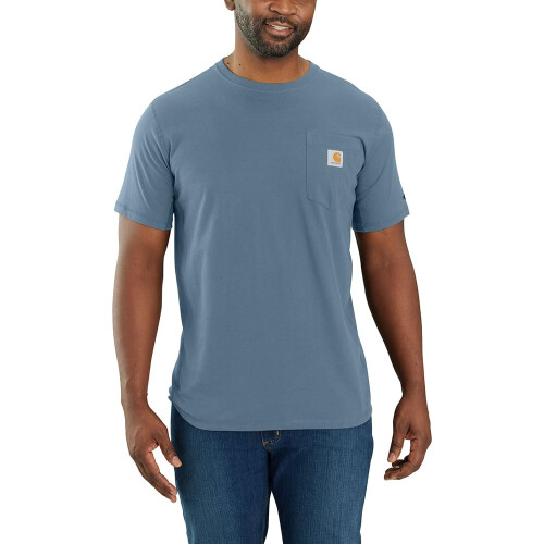 Carhartt T-shirt à manches courtes Carhartt Homme Force, coupe décontractée, Thundercloud, Medium