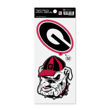 Rico Industries NCAA Georgia Bulldogs Double Up Die Cut 2 rszes matricalap
