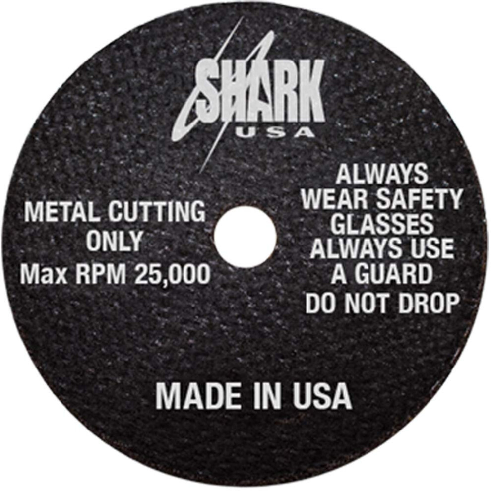 Shark 12704 3-Inch by 1/16-Inch by 3/8-Inch Double Reinforced Cut-off Wheels  54-Grit  10-Pack