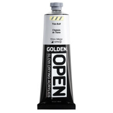 OPEN Slow-Drying Acrylics by GOLDEN Titan Buff 5 fl oz. tube Professional Acrylic Paint Semi-Opaque