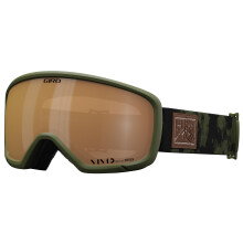 Gafas de esqu de giro reno - gafas de snowboard para hombres mujeres y jvenes - correa de polvo de nubes verdes con lente de gasolina vvida
