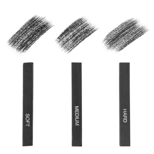 Pacific Arc Compressed Charcoal Sticks Soft 12 Pack for Drawing  Sketching  and Shading 1