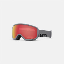 Gafas de esqu de giro stomp nios - gafas de snowboard para jvenes nios y nias - correa gris de marca de palabras con lente escarlata mbar