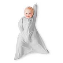 Bebon Transition Swaddle - Baby bærbart tæppe - Hyggeligt søvnsæk indpakning med 2 -vejs lynlås - 95% bambus viskose 5% spandex (hyggeligt medium