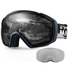 OutdoorMaster Skibriller med Cover Snowboard Snow Goggles OTG Anti-Fog til M?nd Damer Vlt 47%