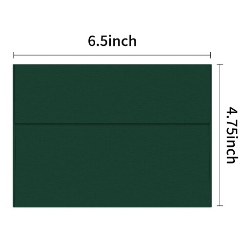Rinrda 4x6 envelopes verdes para convite envelope A6 Green 4,75 x 6,5 polegadas 4x6 envelopes para cartas A6 Envelopes self selo 1