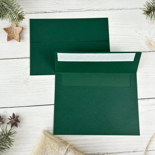 Rinrda 4x6 envelopes verdes para convite envelope A6 Green 4,75 x 6,5 polegadas 4x6 envelopes para cartas A6 Envelopes self selo 2