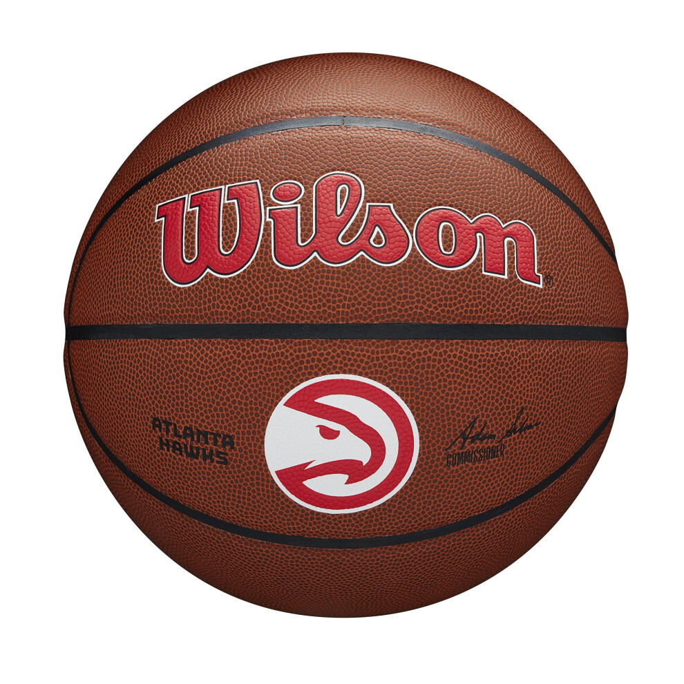 Wilson Nba Atlanta Hawks Purefeel Cover Basketball - Size 7 29.5""""