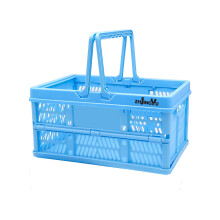ZHJINGYU crates for storage plastic baskets for organizing collapsible shopping basket foldable crate with Handles collapsible storage crate car baske