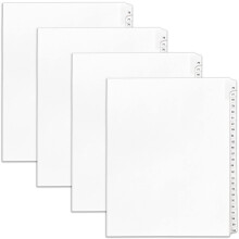 Avery Legal Exhibit Binder-Trennbltter, vorgedruckt, 76100 Laschen, Seitenlaschen, ungelocht, Letter-Format, 1 Satz sortiert, 4 Stze pro Packung (