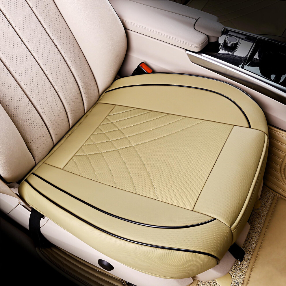 Kingphenix Car Seat Cover: Easy To Install Fits Most Cars Vans Trucks And Suvs - Beige 618528911793