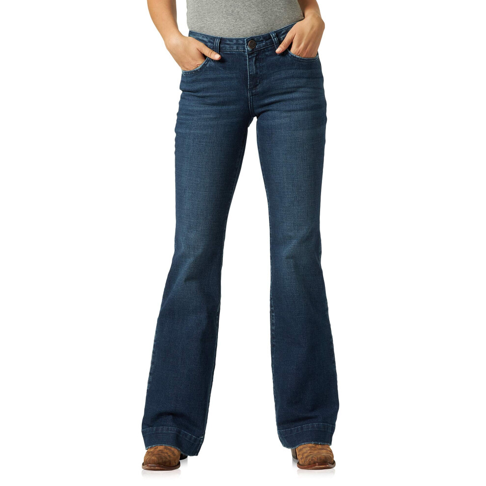 Wrangler Dames Retro Mae Mid Rise Broek Met Wijde Pijpen Sophia 11 30 Us-image