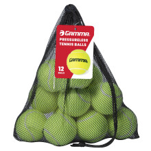 Gamma Pressureless Tennis Balls til tennisøvelse og lektioner længerevarende holdbarhed og mere hopp end standard tennisboller gul pose med 12