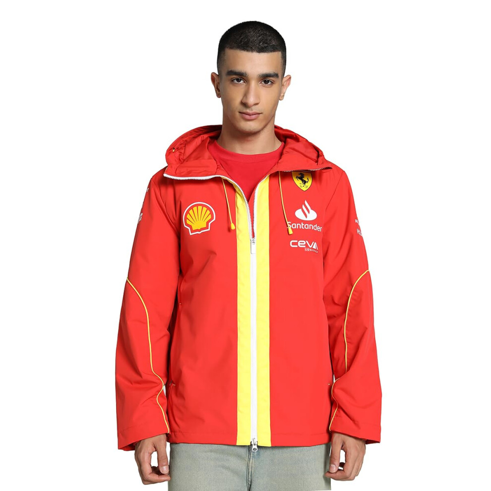 PUMA Scuderia Ferrari Men's 2024 Pro Rain Jacket - Red - S