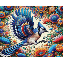 Puzzle Springbok Blue Jay in Summer, 1000 dielikov, pre dospel ch od umelkyne Peggy Collins