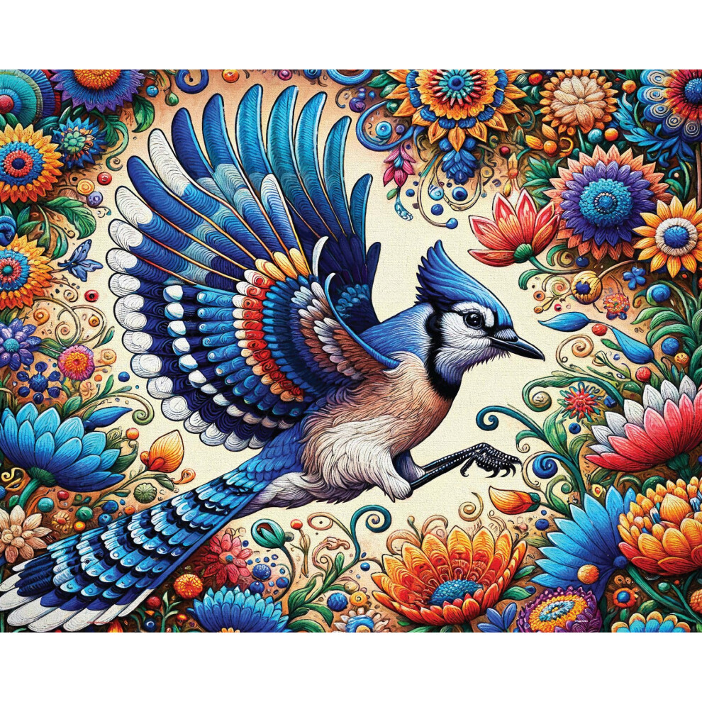 Photos - Jigsaw Puzzle / Mosaic Springbok Blue Jay in Summer 1000 Piece Jigsaw Puzzle for Adults by Artist Peggy Collins 33-11282