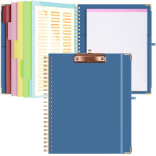 Ospelelf vglap trolval 8,5 x 11 Padfolio Spirlis Portfli Levlmret Jegyzettmb tolltartval 5 extra mappaelvlaszt oldal Rugalmas zrds n
