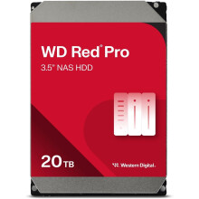 Western Digital 20TB WD Red Pro NAS Internal Hard Drive HDD - 7200 RPM SATA 6 Gb/s CMR 512 MB Cache 3.5"""" - WD202KFGX