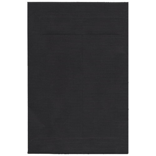 JAM PAPER 6 x 9 Open End Catalog Envelopes - Black - 100/Pack